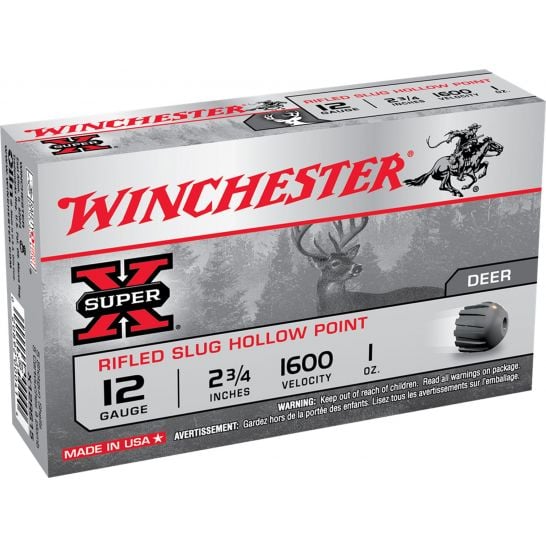 WINCHESTER SUPER-X RIFLED SLUG 20 GA 2 3/4 OZ SLUG 1600 FPS-15/BOX